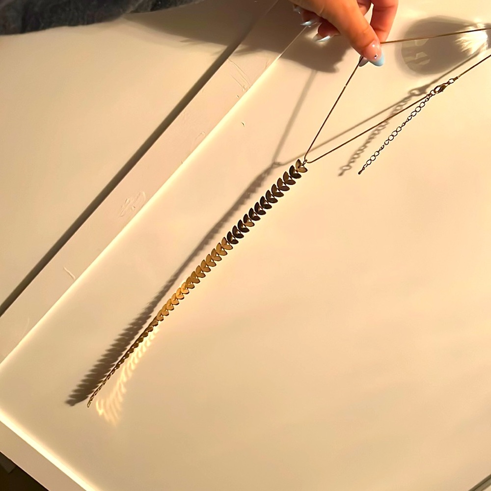 Gold necklace for tops that cut low!!!!